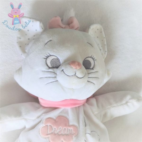 Doudou Chat Marie range pyjama blanc rose Big dream DISNEY