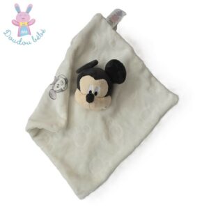 Doudou plat Souris Mickey blanc noir gris DISNEY PRIMARK
