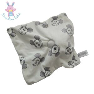 Doudou plat Souris Mickey blanc noir gris DISNEY PRIMARK