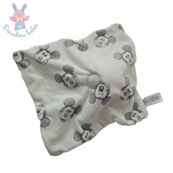 Doudou plat Souris Mickey blanc noir gris DISNEY PRIMARK