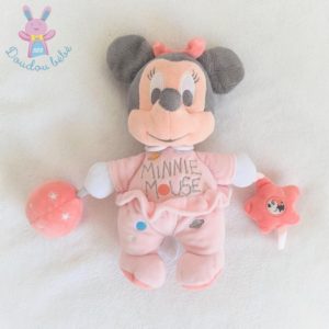 Doudou Minnie Mouse rose balle grelot étoiles jouet DISNEY