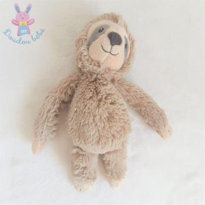 Doudou Paresseux fourrure beige gris 30 cm TEX BABY