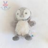 Doudou Pingouin gris chiné et blanc 15 cm TEX BABY