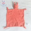 Doudou plat Lapin lange rose VERTBAUDET