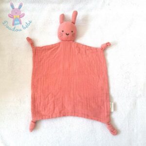 Doudou plat Lapin lange rose VERTBAUDET