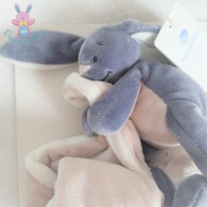 Doudou Lapin Lapin Bao & Wapi bleu beige couverture NOUKIE’S