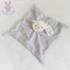 Doudou plat Mouton gris blanc carré SHENZHEN M&J TOYS