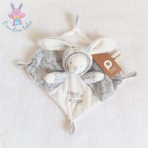 Doudou Ours déguisé en Lapin gris blanc Happy Baby Prémaman