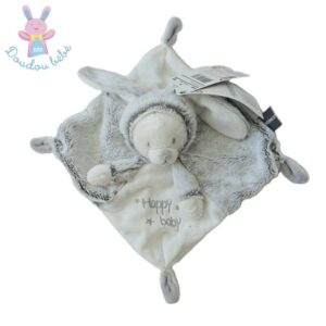 Doudou Ours Lapin gris blanc Happy Baby ORCHESTRA