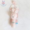 Doudou hochet lapin rose blanc VIB VERY IMPORTANT BABY