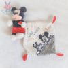 Doudou Mickey & Pluto rouge noir blanc mouchoir DISNEY