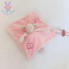 Doudou plat réversible Mouton Lapin rose blanc Lila MOULIN ROTY