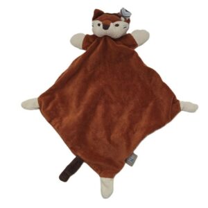 Doudou plat Renard Indien marron Indian Spirit Les Chatounets