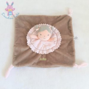 Doudou plat Poupée fille beige crème rose LA NINA