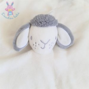 Doudou plat Mouton blanc et gris PRIMARK EARLY DAYS