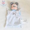 Doudou plat Mickey blanc bleu gris étoiles DISNEY SIMBA