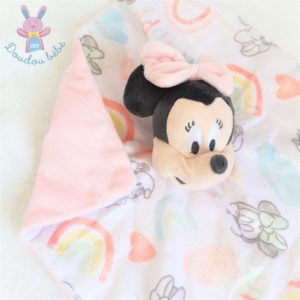 Doudou plat Souris Minnie rose blanc love nuage DISNEY PRIMARK