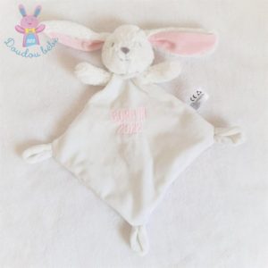 Doudou plat Lapin blanc rose “Born in 2022” NICOTOY SIMBA C&A