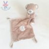 Doudou Ours marron crème mouchoir "Ma petite étoile" POMMETTE