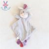 Doudou plat Ane Anexidou gris blanc mauve rose TENDRINOU