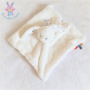 Doudou plat Lapin blanc gris étoiles TAPE A L’OEIL TAO