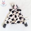 Doudou plat Vache noir blanc rose H&M