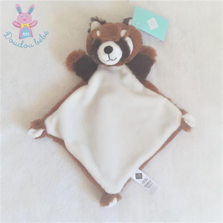 Doudou mouchoir ourson brun pour bébé fille