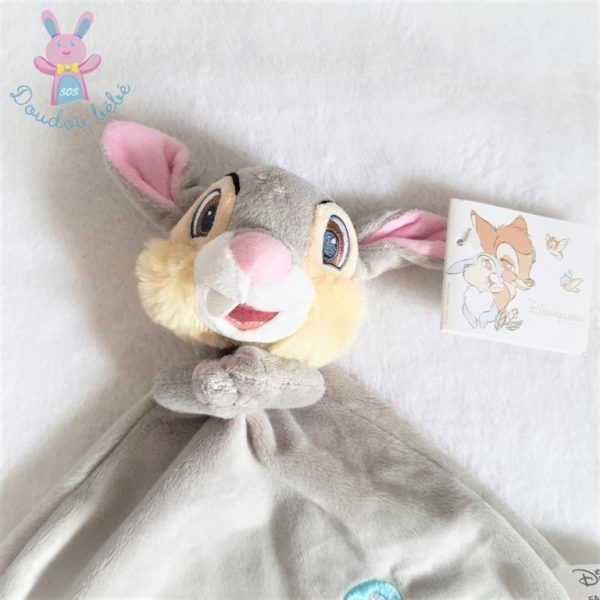 Doudou plat Lapin Panpan gris papillons nœuds DISNEY DISNEYLAND