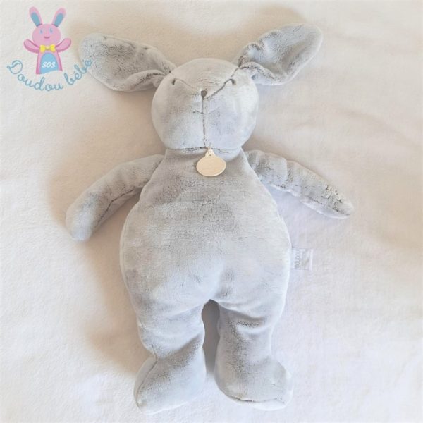 Lapin Perle gris "J'aime mon doudou" 50 cm DOUDOU ET COMPAGNIE