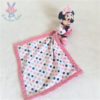 Doudou Souris Minnie mouchoir pois rose blanc bleu DISNEY STORE