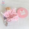 Doudou plat Ours plume rose pâle KALOO