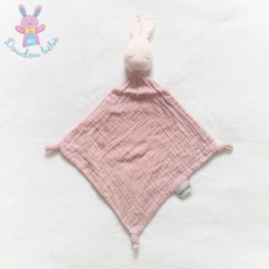 Doudou plat Lapin lange rose nature pure grey NATTOU