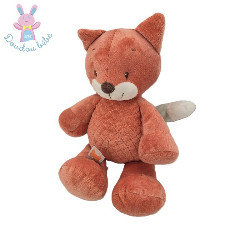 Doudou Renard orange blanc Fanny & Oscar 30 cm NATTOU