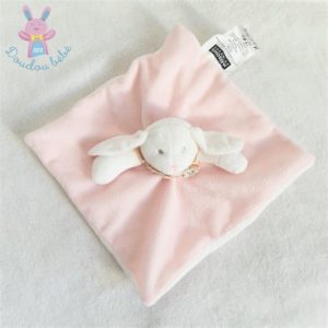 Doudou plat Lapin rose blanc fleurs MAISONS DU MONDE