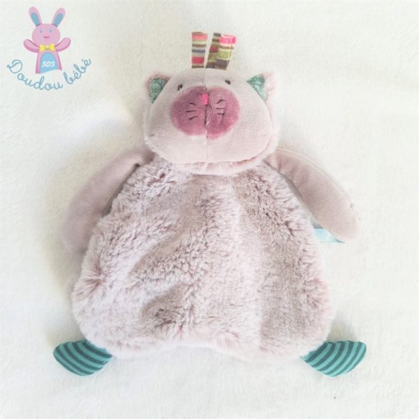 Doudou plat Chat polaire gris Les Pachats MOULIN ROTY