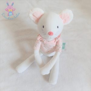 Doudou Souris blanc rose t-shirt motifs OBAIBI OKAIDI