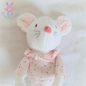 Doudou Souris blanc rose t-shirt motifs OBAIBI OKAIDI