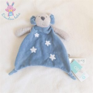 Doudou plat Koala bleu gris et étoiles blanc OBAIBI OKAIDI