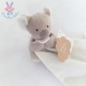 Doudou Koala beige blanc mouchoir OSTARIA LES MINIS