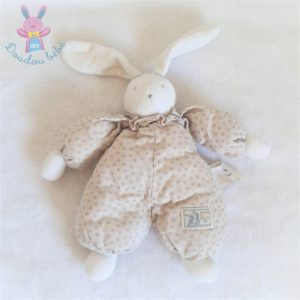 Doudou Lapin beige blanc argenté Les jouets du MOULIN ROTY