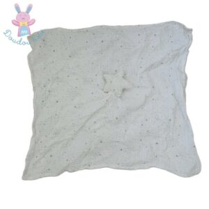 Doudou plat Etoile lange blanc gris étoiles argent MAISONS DU MONDE