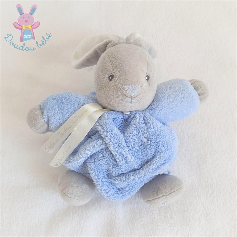 Doudou Lapin blanc écru mouchoir Naturel Baby nat