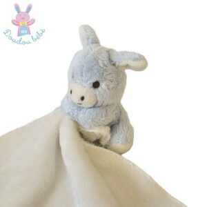 Doudou Ane Régliss bleu mouchoir blanc KALOO