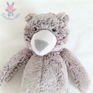 Doudou Ours Clovis gris marron chiné 32 cm MOULIN ROTY