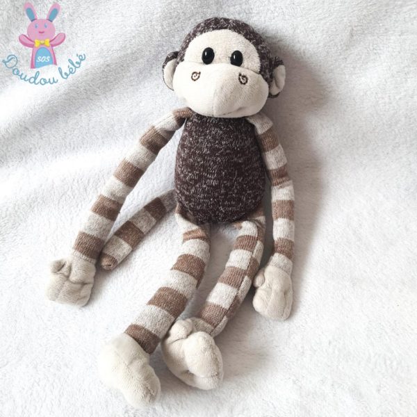 Doudou Ours marque MOTS D'ENFANTS velours beige et cape velours rose blanc motifs fleurs cœurs sos doudou bébé