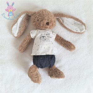 Doudou Lapin beige Je t’aime jusqu’aux étoiles TAO TAPE A L’OEIL