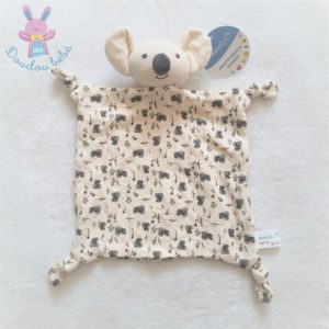 Doudou plat Koala lange écru beige gris DREAMBEE