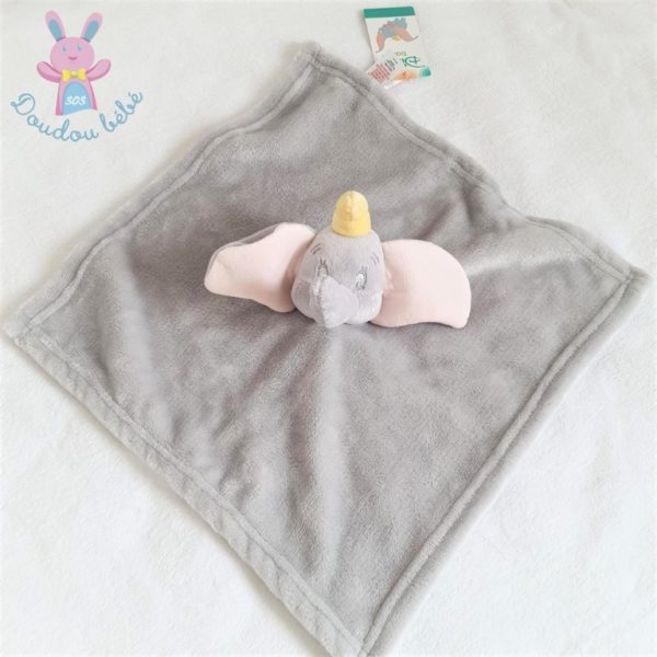 Doudou plat éléphant Dumbo gris chapeau jaune DISNEY PRIMARK