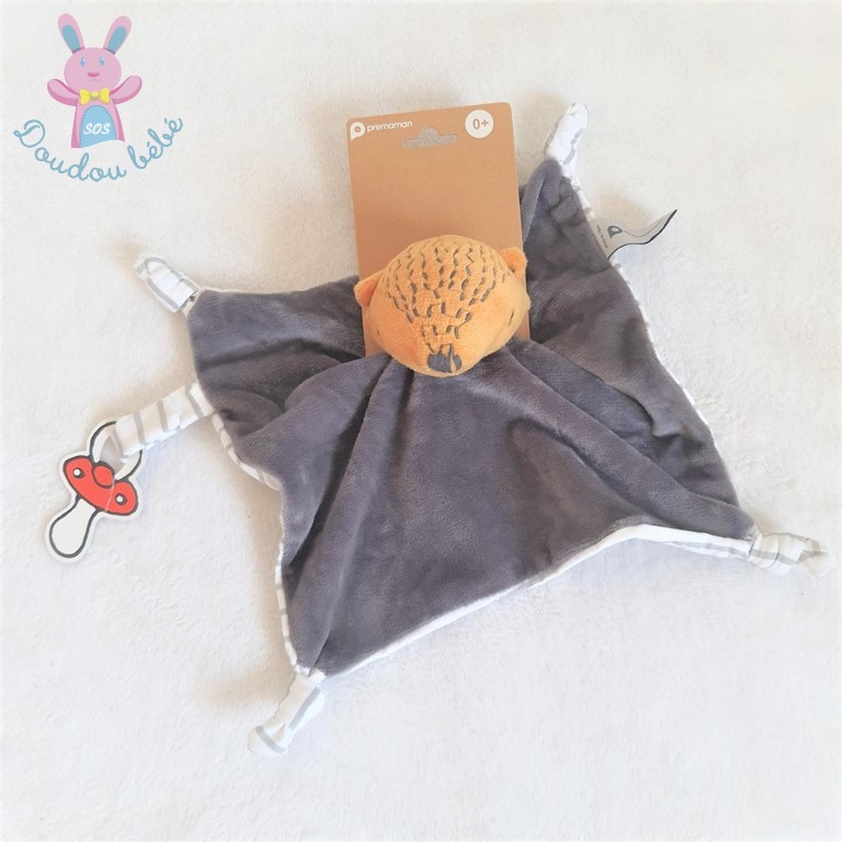 Acheter doudou plat renard gris pas cher I peluche bébé, femme, homme