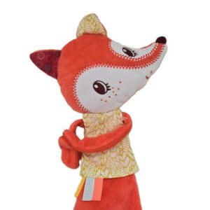 Doudou plat Alice la renarde renard orange et blanc LILLIPUTIENS